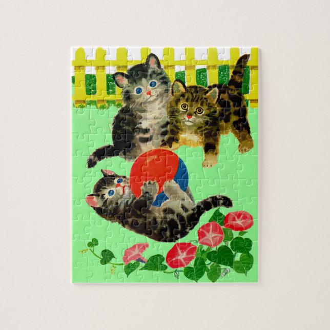three little kittens jigsaw puzzle (Vertical)