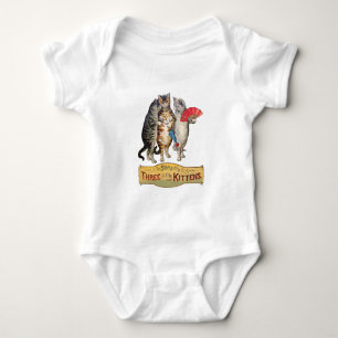 Three Little Kittens Mother Goose Illustration Baby Bodysuit