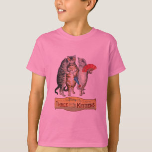 Three Little Kittens Mother Goose Illustration T-Shirt