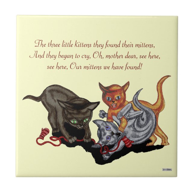 Three Little Kittens Tile (Front)