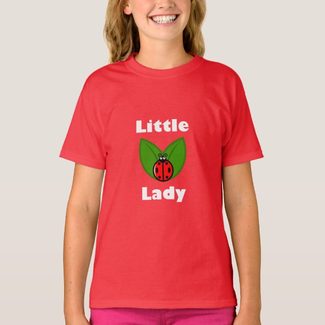 Three Little Ladybugs - Girls' Basic Red T-Shirt (Front)