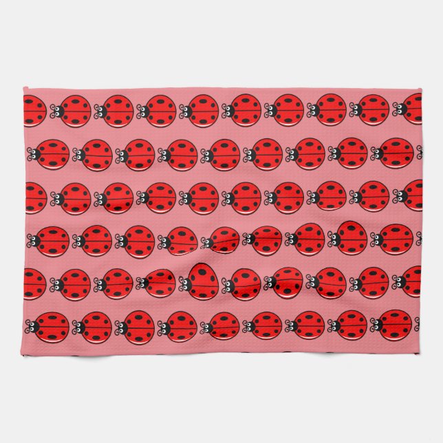 Three Little Ladybugs - Kitchen Towel 16" x 24" (Horizontal)