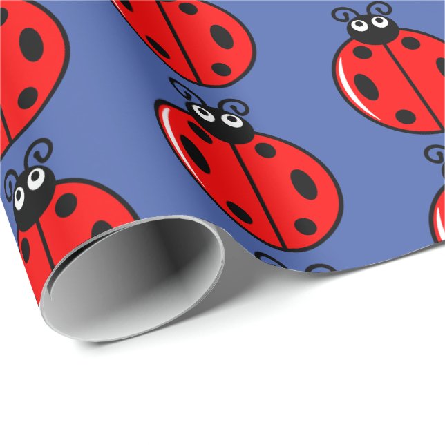 Three Little Ladybugs - Matte Wrapping Paper (Roll Corner)
