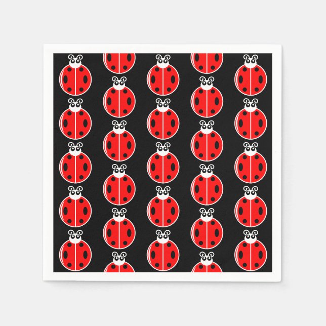 Three Little Ladybugs - Paper Napkin (Front)