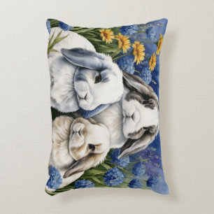 Three Little Lop Bunnies Accent Pillow