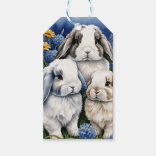 Three Little Lop Bunny Rabbits  Gift Tags