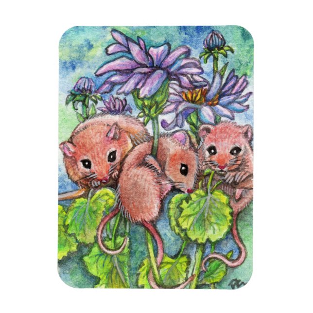 Three Little Mice Magnet (Vertical)