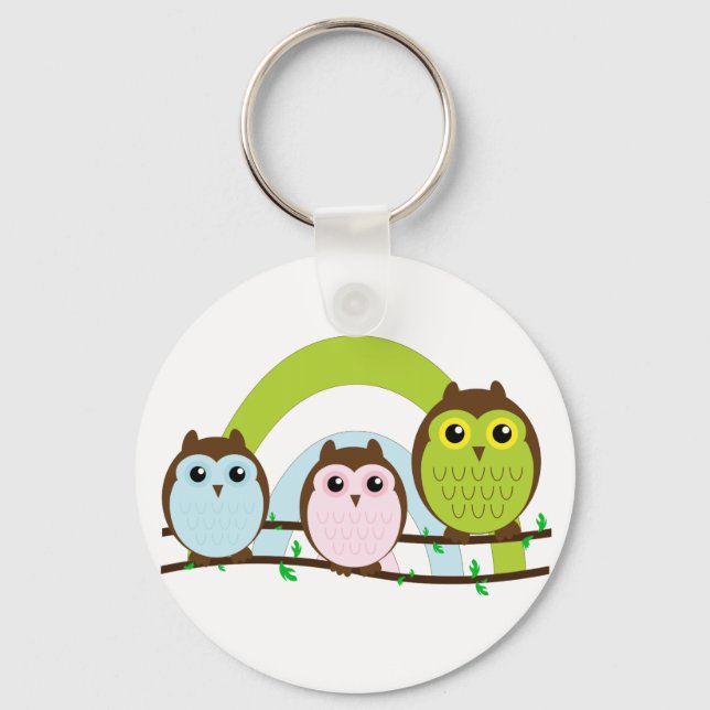 Three Little Owls Keychain (Front)