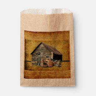 Three Little Pigs At The Rustic Barn Snoozing Favour Bag