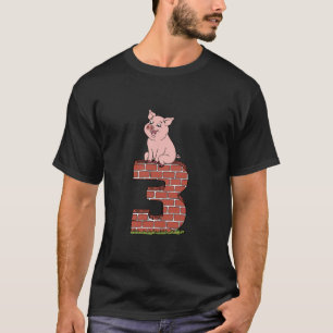 Three Little Pigs Pig 3 Halloween Costume Kids Adu T-Shirt