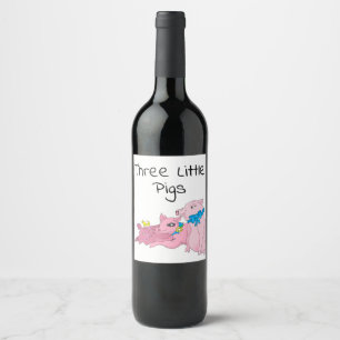 Three Little Pigs Wine Label