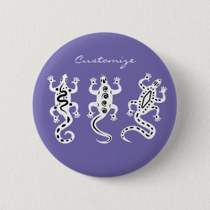 Three Lizards Thunder_Cove Southwest Style 2 Inch Round Button