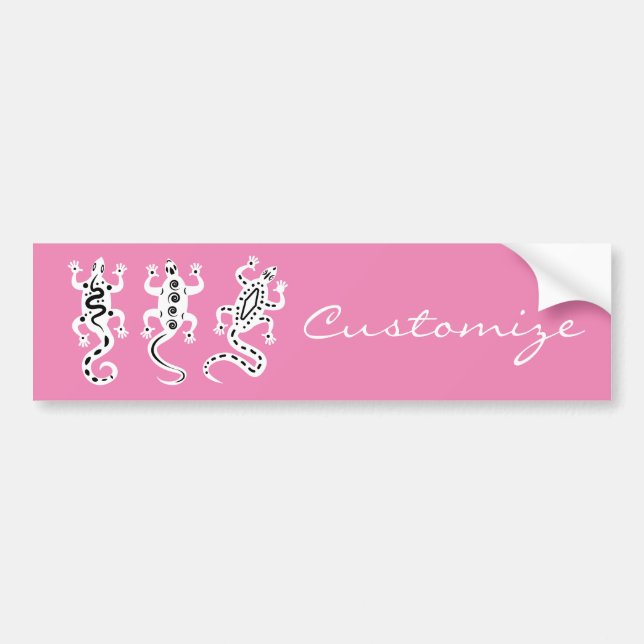 Three Lizards Thunder_Cove Southwest Style Bumper Sticker (Front)