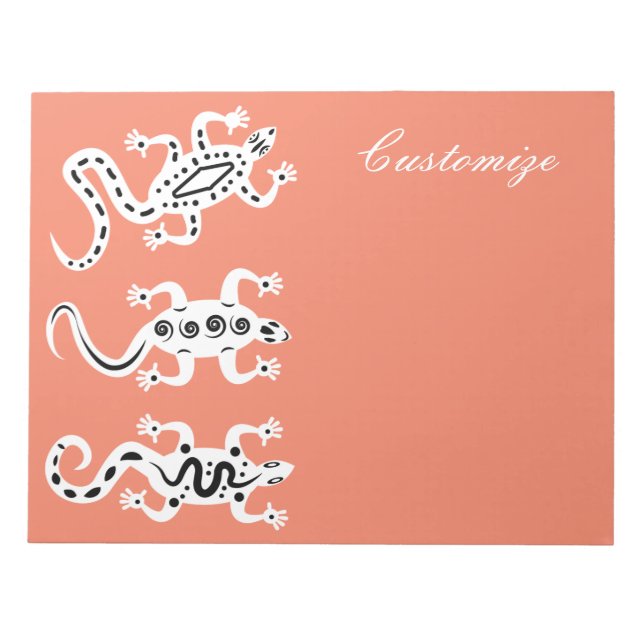 Three Lizards Thunder_Cove Southwest Style  Notepad (Front)