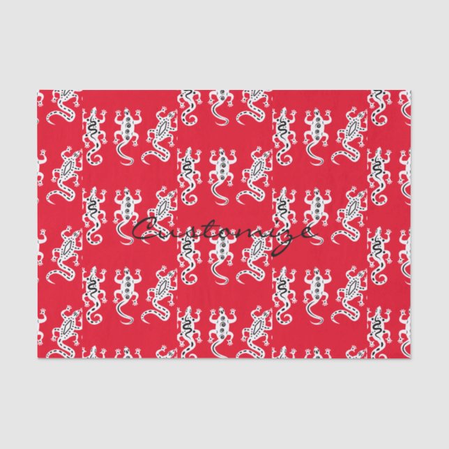 Three Lizards Thunder_Cove Southwest Style Tissue Paper (Front)