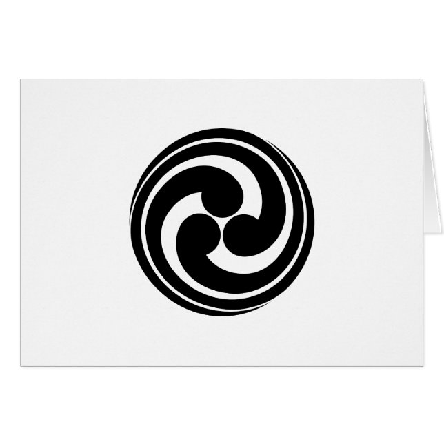 Three long-tailed swirls (Front Horizontal)