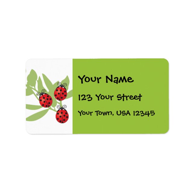 Three Lucky Ladybugs Label (Front)
