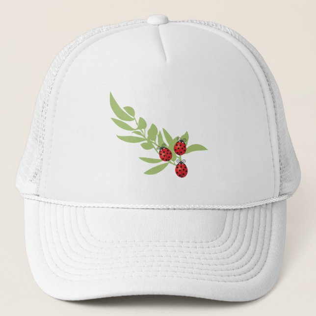Three Lucky Ladybugs Trucker Hat (Front)
