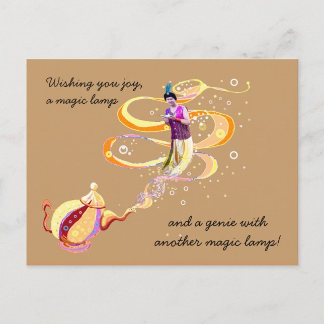 Three magical wishes postcard (Front)
