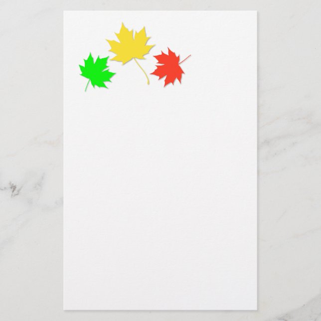 Three maple leaves stationery (Front)
