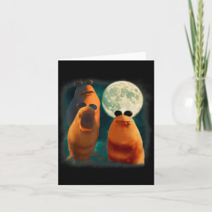 Three Marcus The Worm Howl At Moon Funny Marcus Me Card