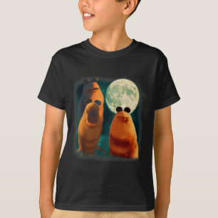 Three Marcus The Worm Howl At Moon Funny Marcus Me T-Shirt