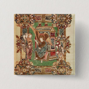 Three Maries at the Sepulchre, from the Benedictio 2 Inch Square Button