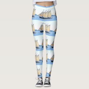 three-masted schooners sailing leggings