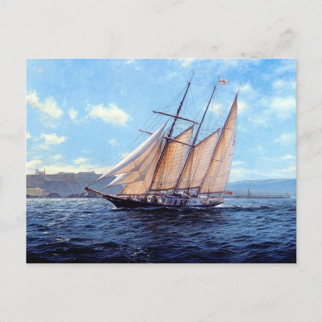 Three-master against the wind postcard (Front)