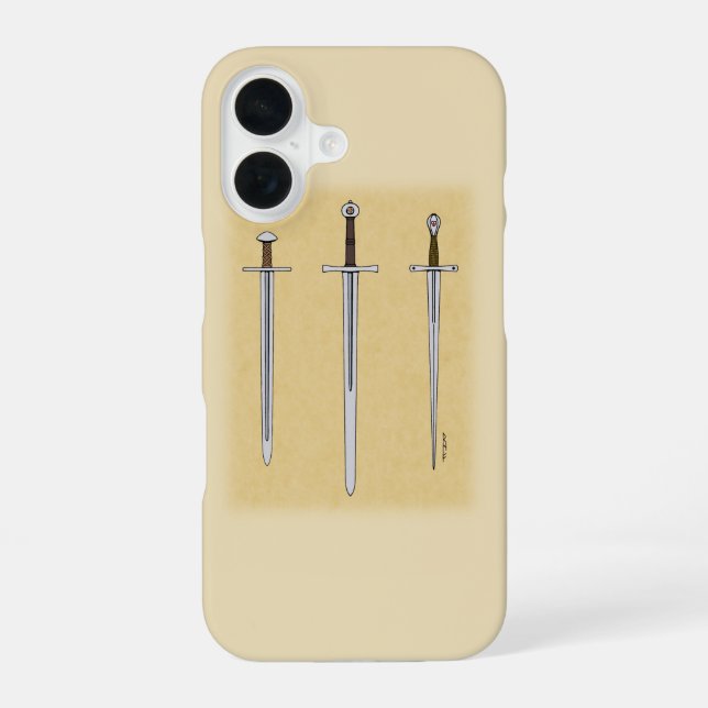 Three Medieval Swords 2016 iPhone 16 Case (Back)
