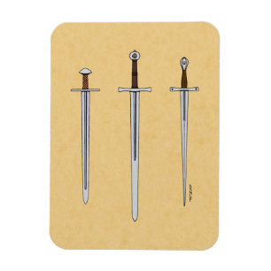 Three Medieval Swords 2016 Magnet