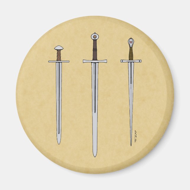 Three Medieval Swords 2016 Magnet (Front)