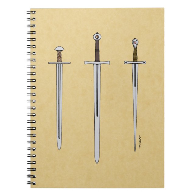 Three Medieval Swords 2016 Notebook (Front)