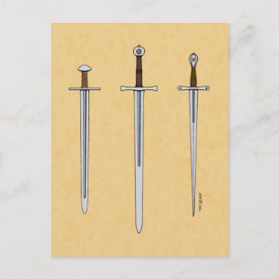 Three Medieval Swords 2016 Postcard