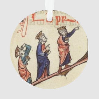 Three medieval wisemen Christmas ornament