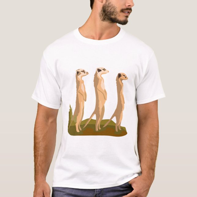Three Meerkats T-Shirt (Front)