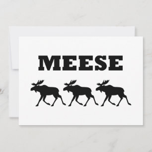 Three Meese Funny Invitation