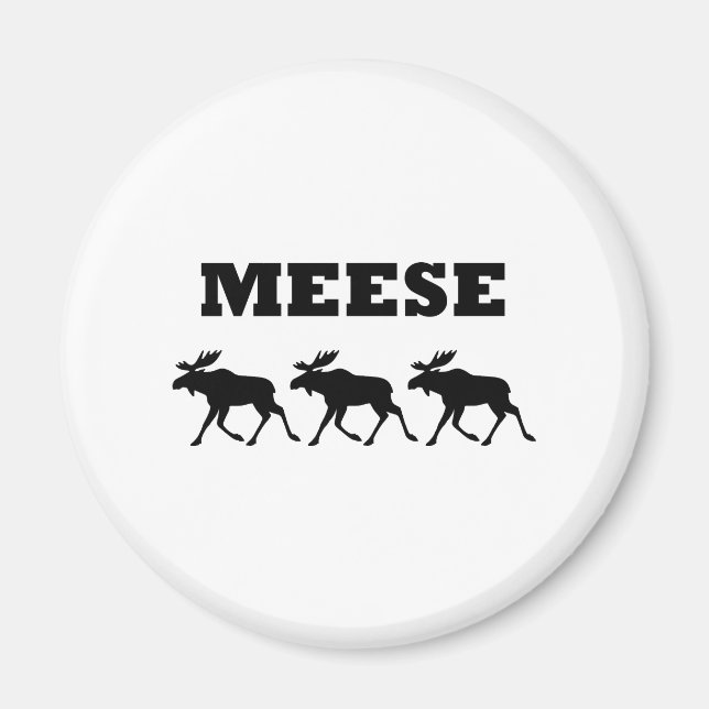 Three Meese Funny Magnet (Front)