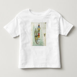 Three men balancing on two gondolas, 1772 toddler t-shirt