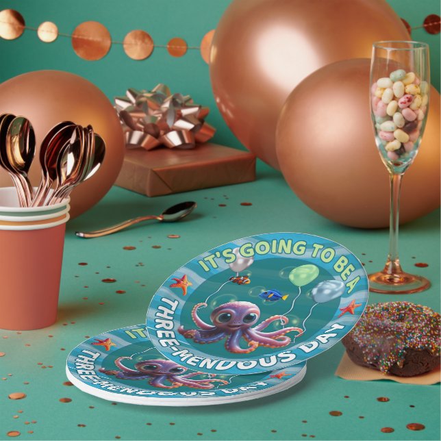 Three-mendous Day Paper Plate (Multi)