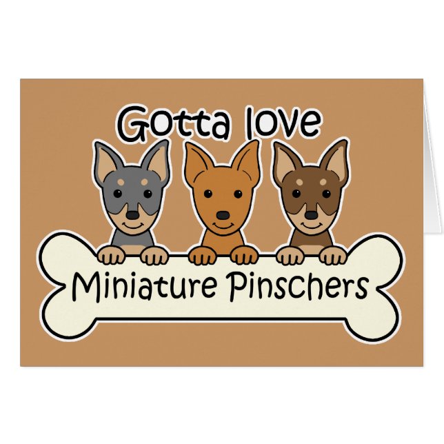Three Miniature Pinschers (Front Horizontal)