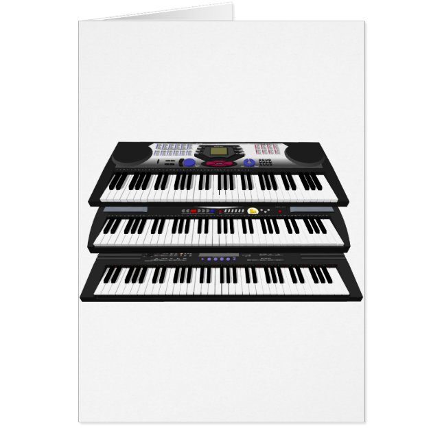 Three Modern Keyboards: Synthesizers: (Front)