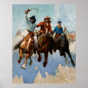 “Three Montana Cowboys” by W Herbert Dunton Poster