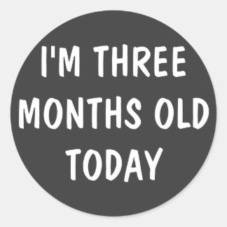 Three Month Old Baby Classic Round Sticker