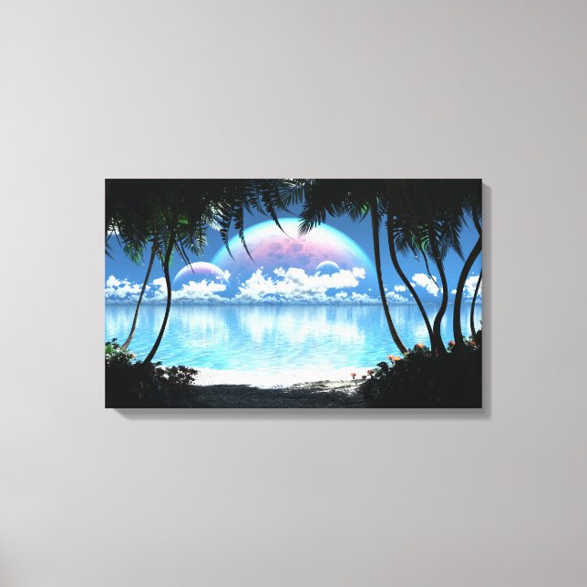 Three Moon Bay (Day) (Triptych) Canvas Print (Front)