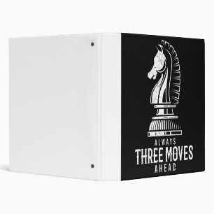 Three Moves Ahead I Chess Matt Game Chess Piece Binder