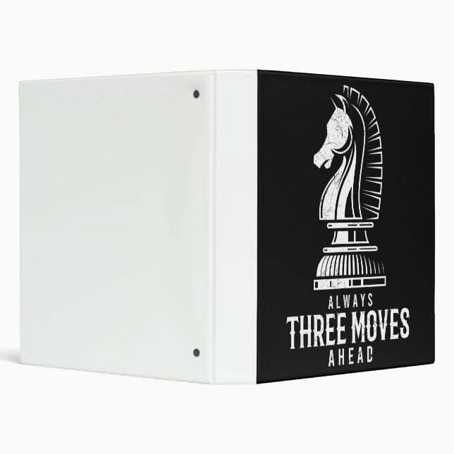 Three Moves Ahead I Chess Matt Game Chess Piece Binder (Background)