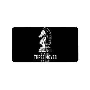 Three Moves Ahead I Chess Matt Game Chess Piece Label