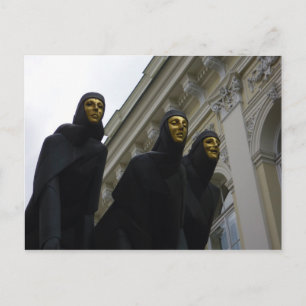 Three Muses Sculpture Postcard