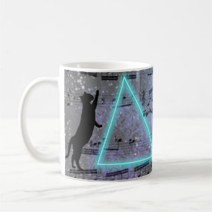 Three Music Loving Black Cats Coffee Mug